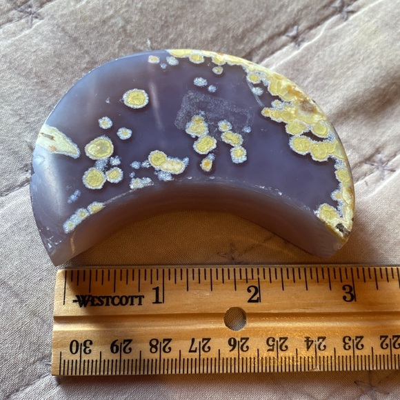 Agate Druzy Moon. GORGEOUS 🔥. Sparkling. Bluish grey tones with bright druzy/wt - Picture 7 of 17